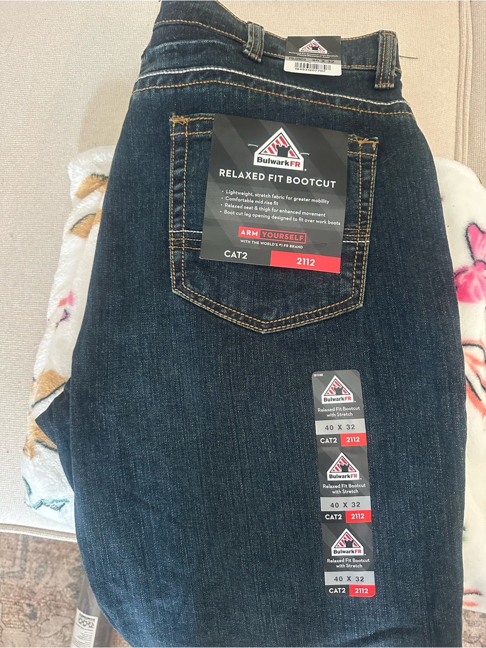 Bulwark FR Men's Relaxed Fit Bootcut Jeans - Dark Blue